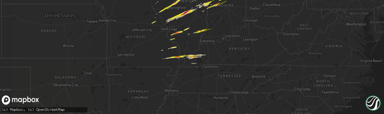 Hail map on November 17, 2013