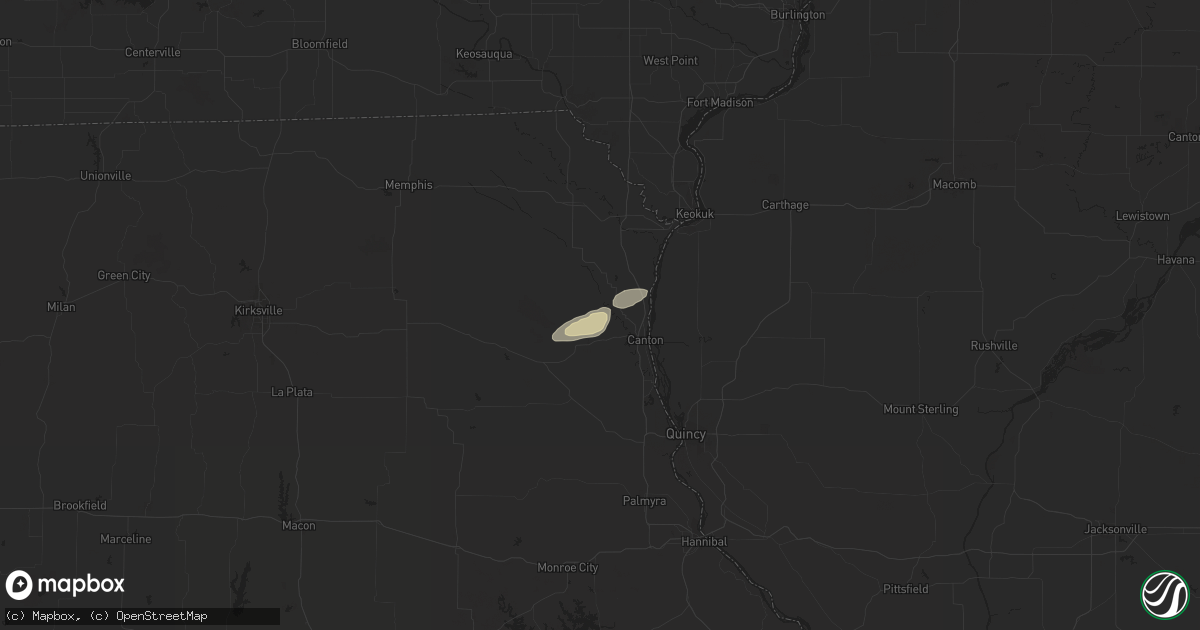 Hail map in Canton, MO on November 17, 2017