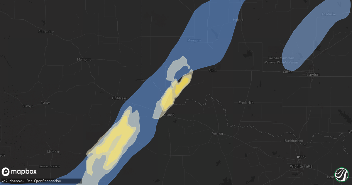 Hail map in Eldorado, OK on November 17, 2024