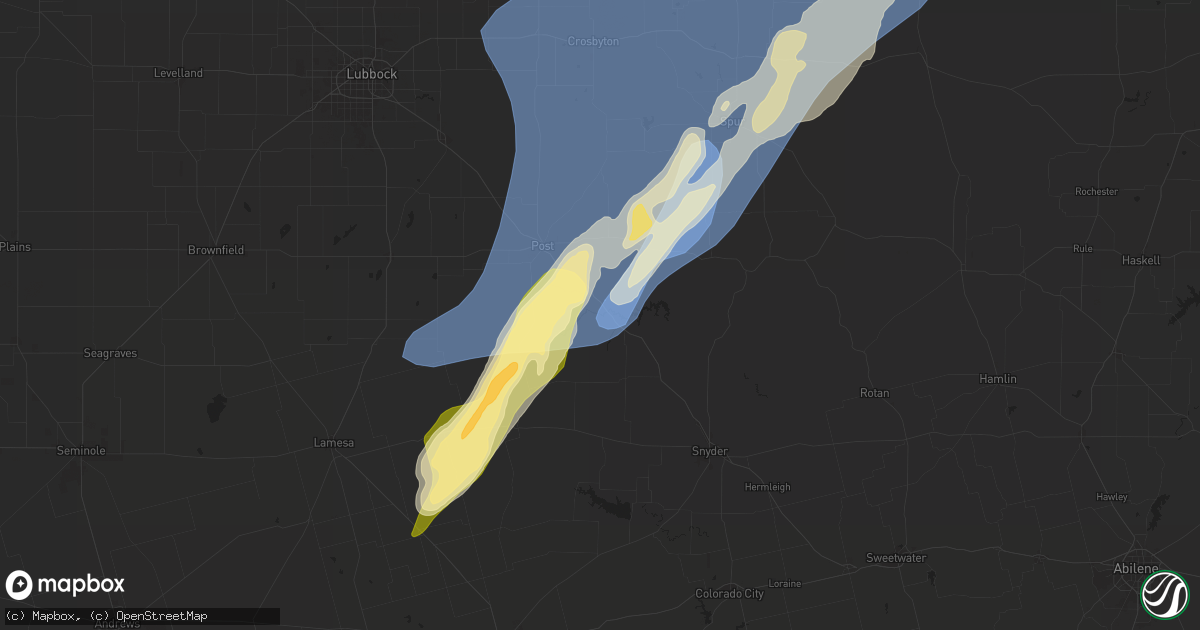 Hail map in Justiceburg, TX on November 17, 2024