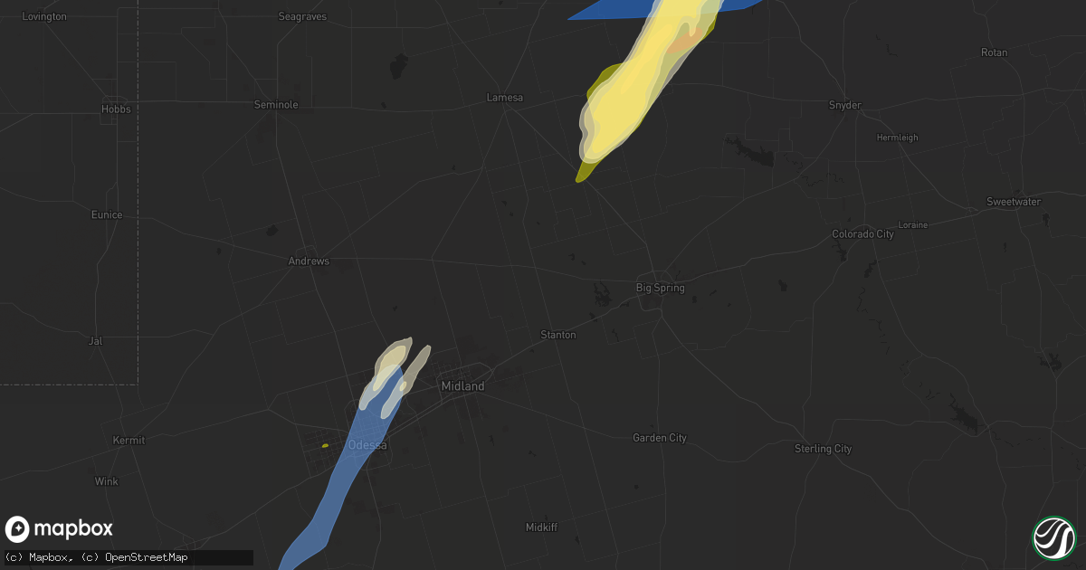 Hail map in Lenorah, TX on November 17, 2024