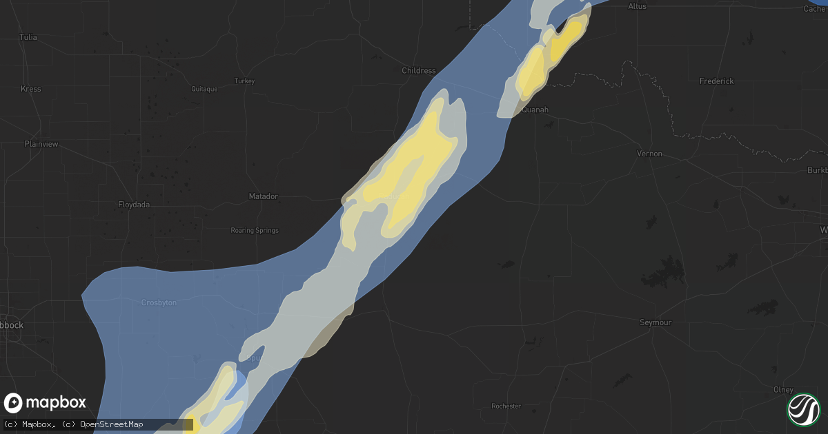 Hail map in Paducah, TX on November 17, 2024