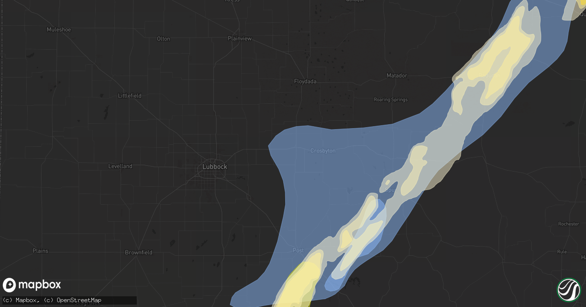 Hail map in Ralls, TX on November 17, 2024