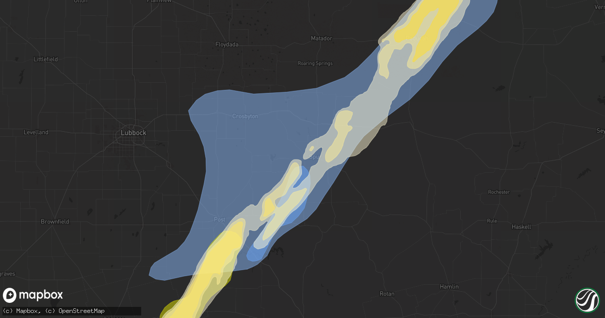 Hail map in Spur, TX on November 17, 2024