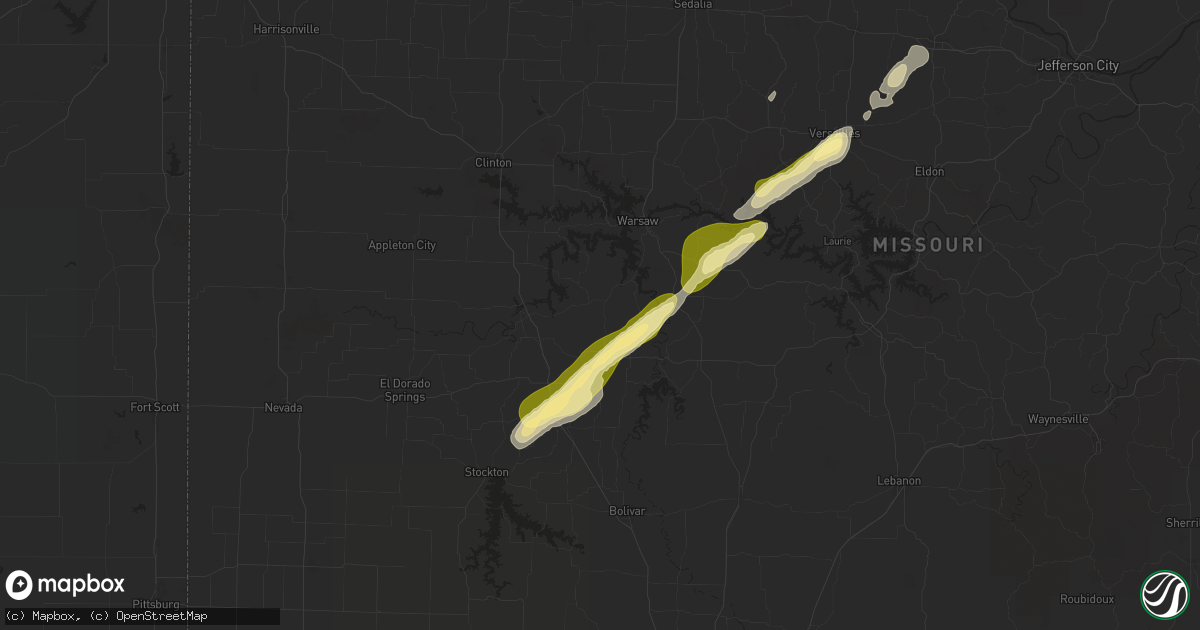 Hail map in Quincy, MO on November 17, 2025