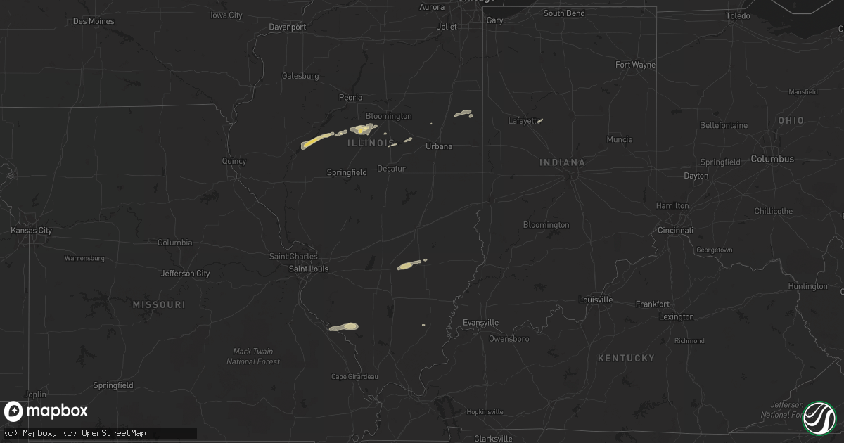 Hail map in Illinois on November 18, 2017