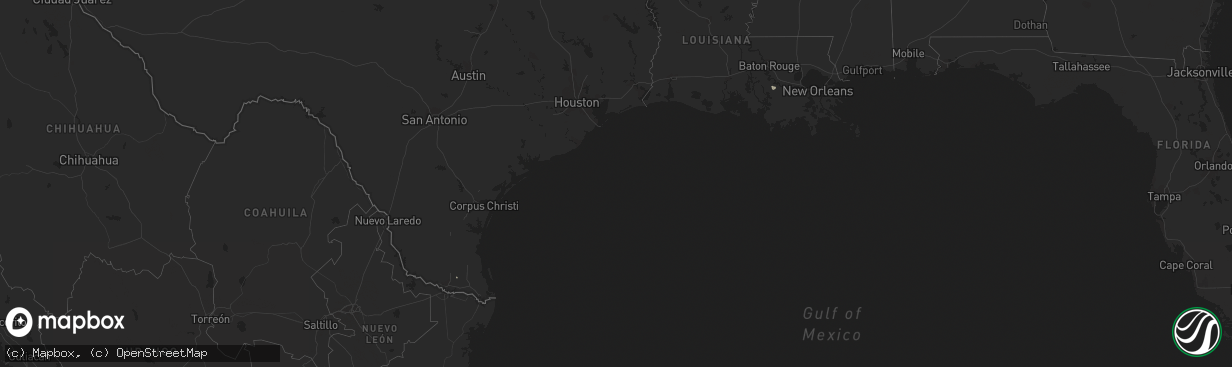 Hail map in Louisiana on November 18, 2021