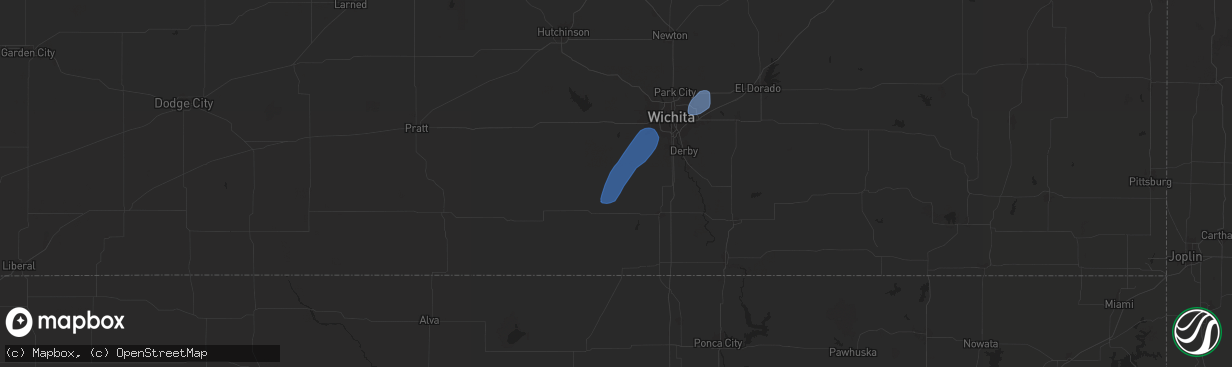 Hail map in Conway Springs, KS on November 18, 2024