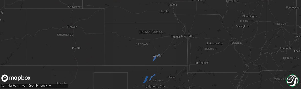 Hail map in Kansas on November 18, 2024