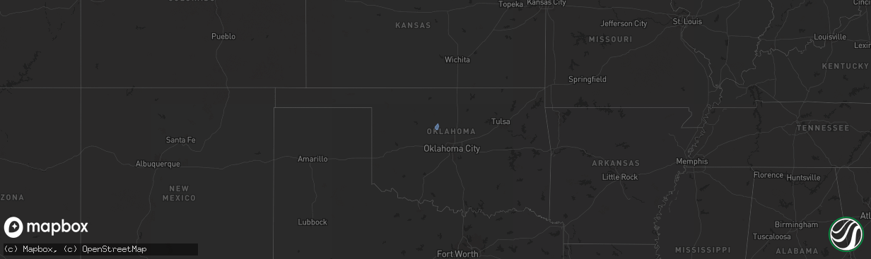 Hail map on November 18, 2024