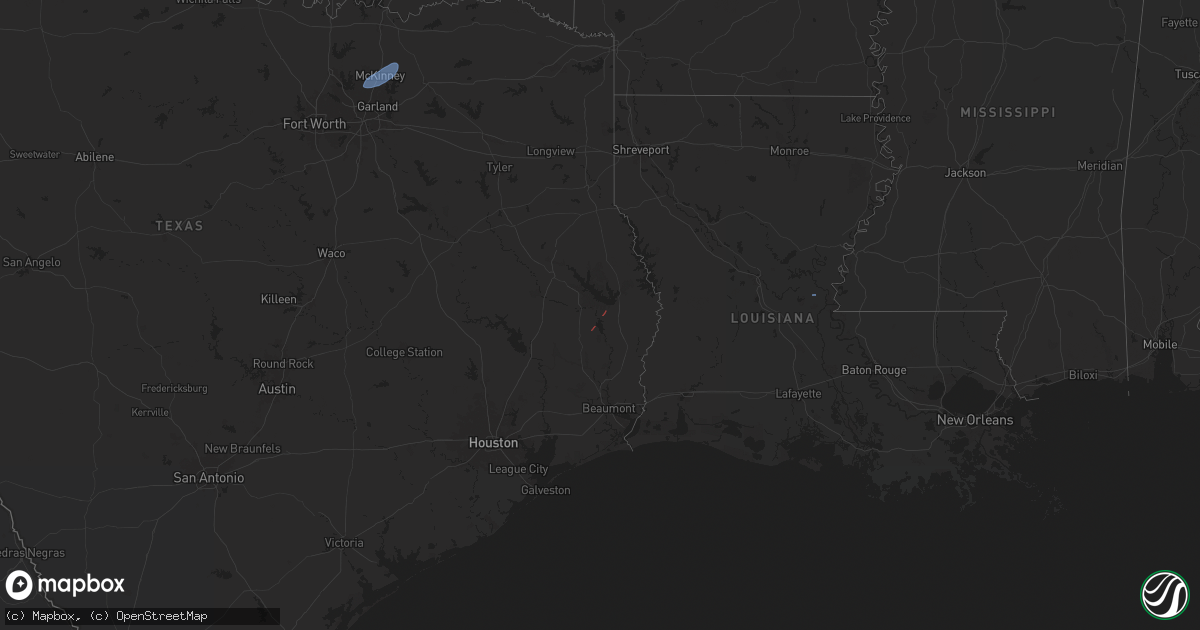 Hail map on November 18, 2024