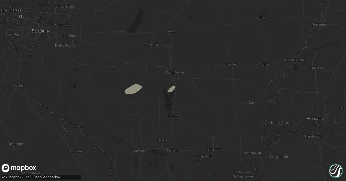 Hail map in Bonnie, IL on November 18, 2025