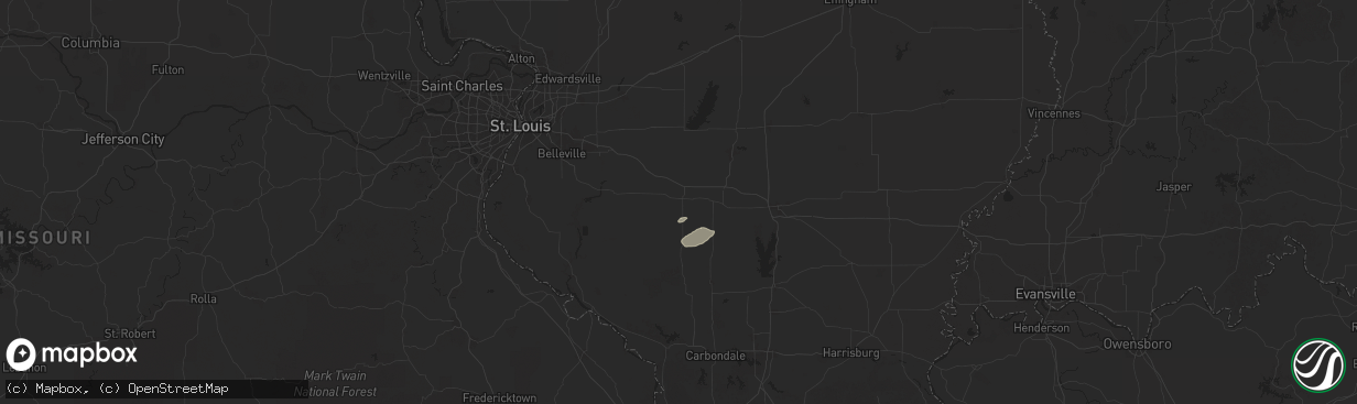 Hail map in Nashville, IL on November 18, 2025
