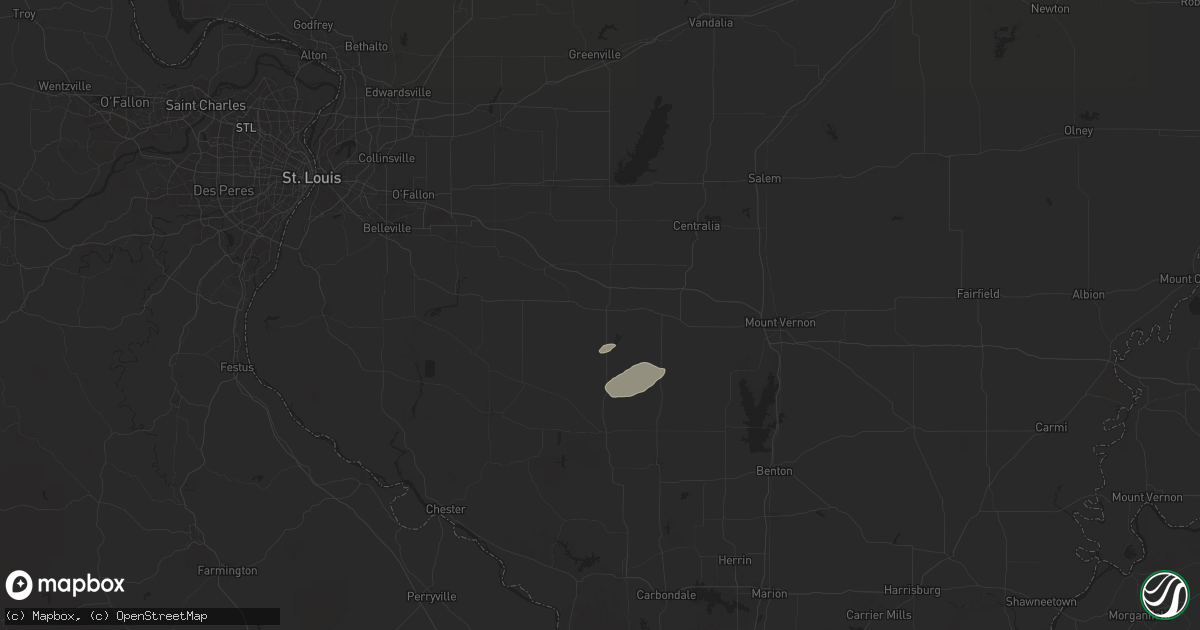 Hail map in Nashville, IL on November 18, 2025