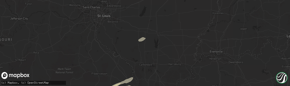 Hail map in Tamaroa, IL on November 18, 2025