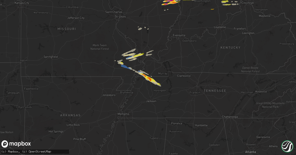Hail map on November 18, 2025
