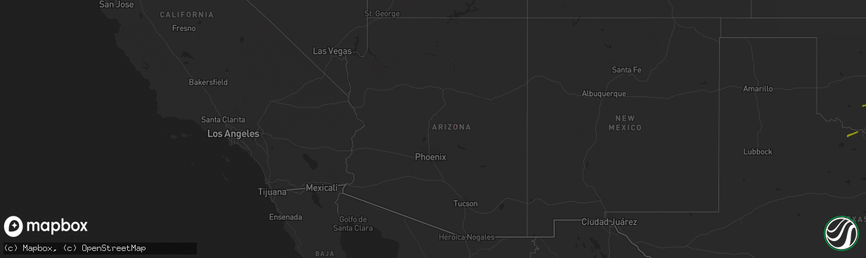 Hail map in Arizona on November 19, 2023