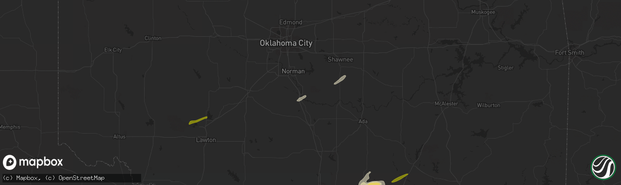 Hail map in Lexington, OK on November 19, 2023