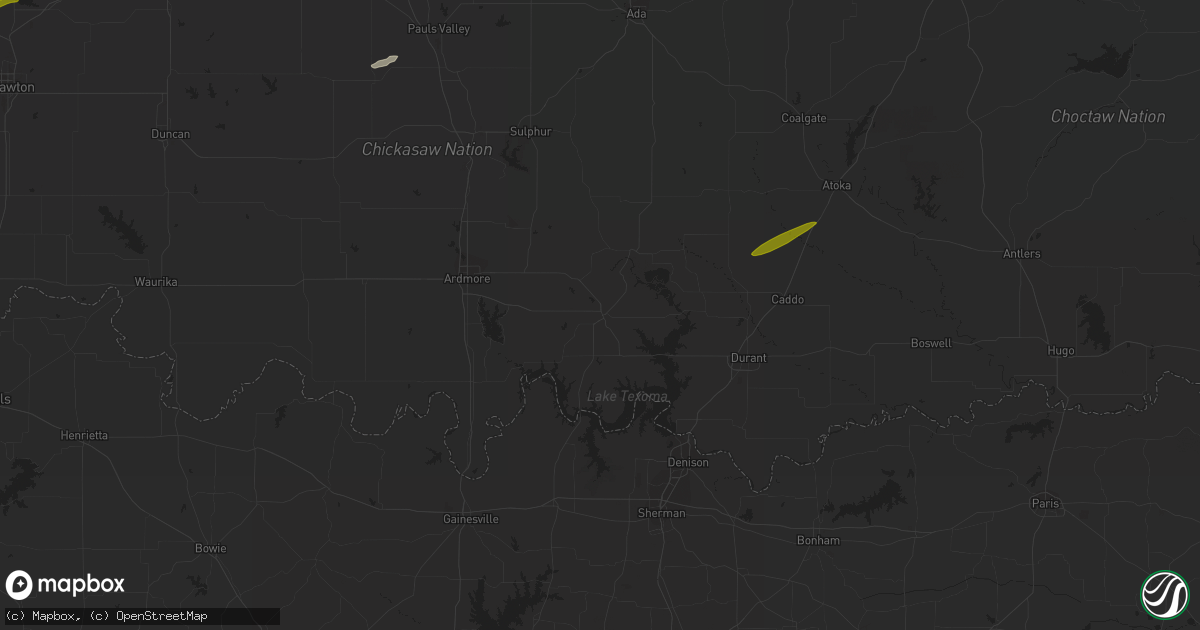 Hail map in Madill, OK on November 19, 2023
