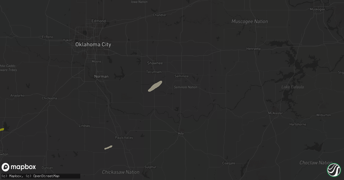 Hail map in Maud, OK on November 19, 2023