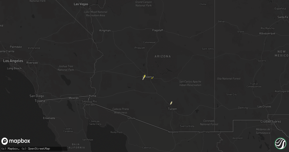 Hail map on November 19, 2025