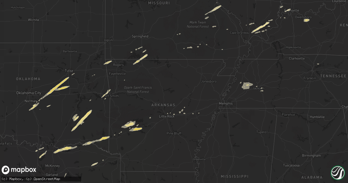Hail map in Missouri on November 20, 2011