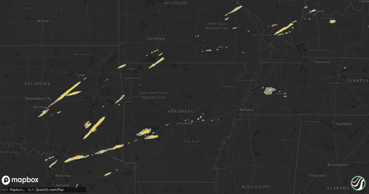Hail map on November 20, 2011