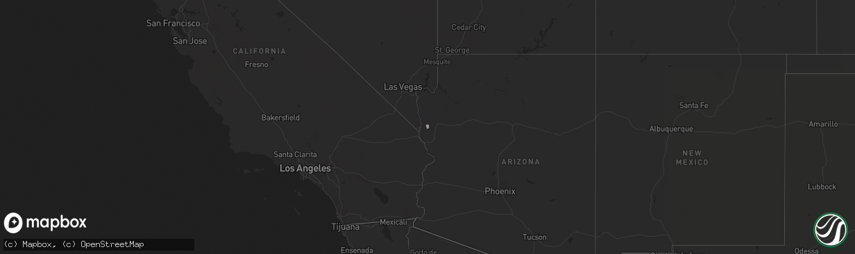 Hail map in Arizona on November 20, 2016