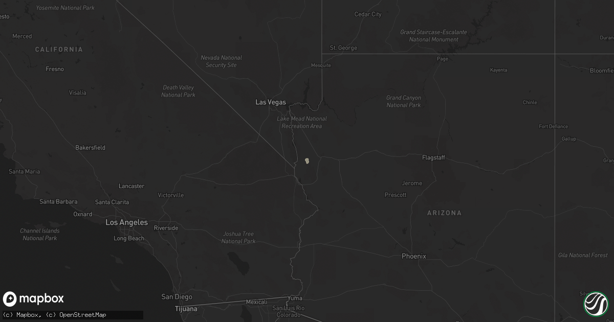 Hail map in Arizona on November 20, 2016