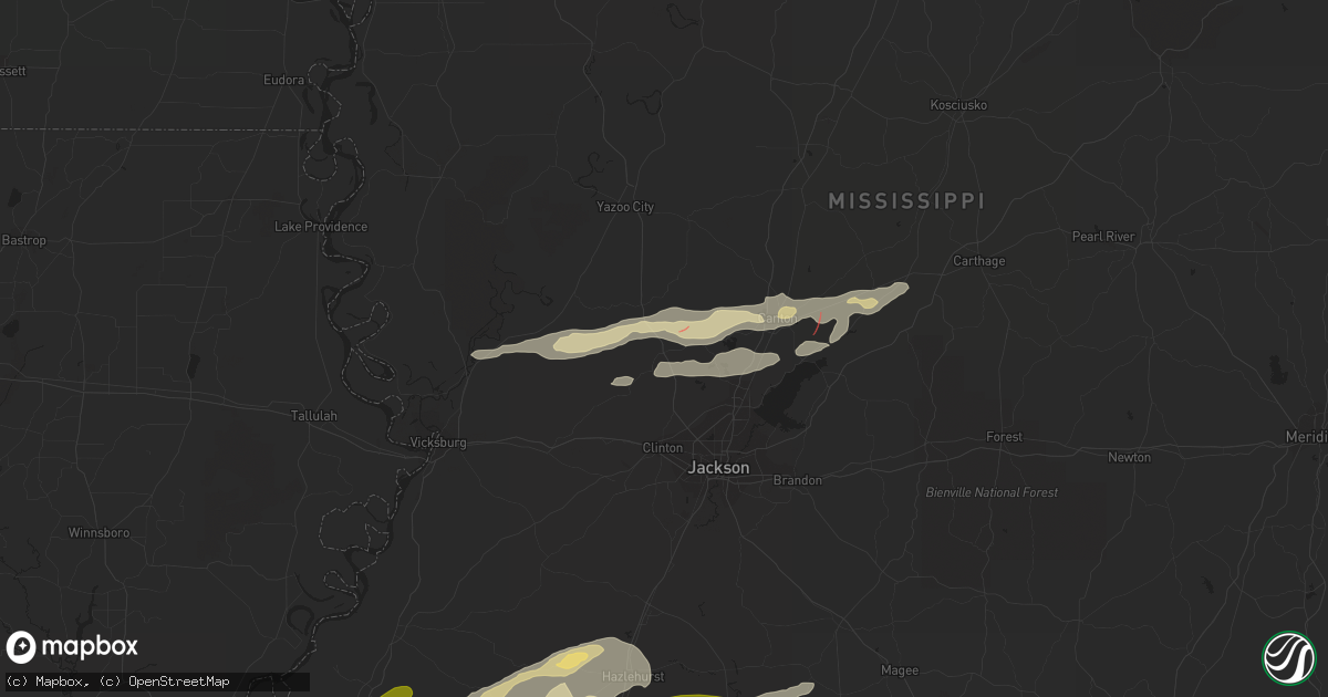 Hail map in Flora, MS on November 20, 2023