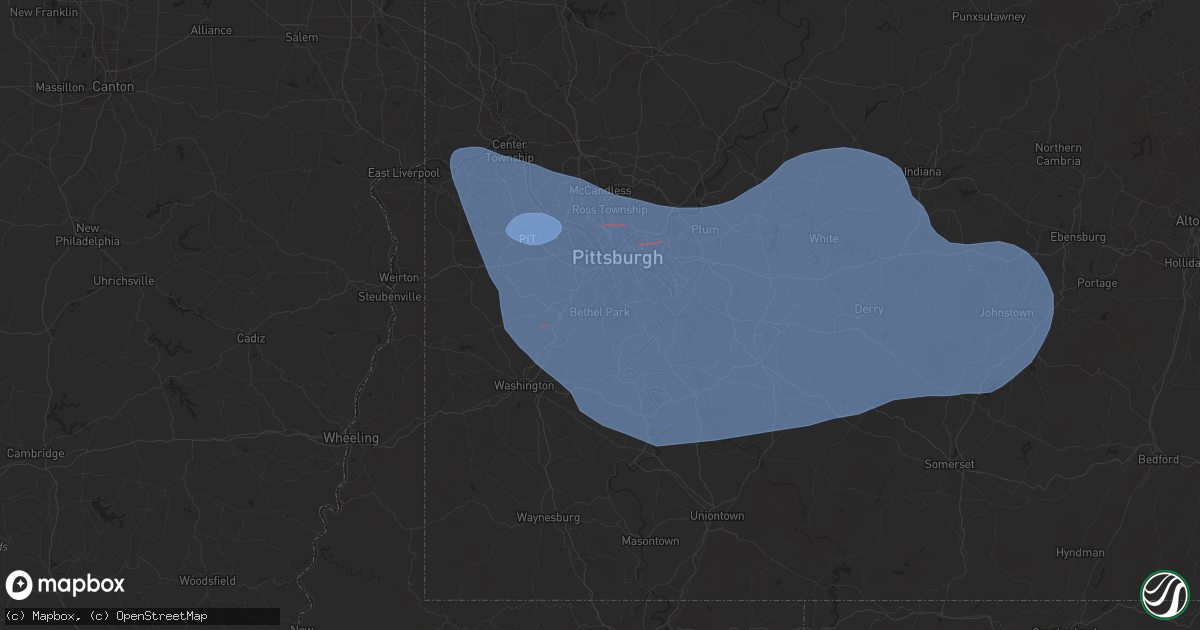 Hail map in Bethel Park, PA on November 20, 2024