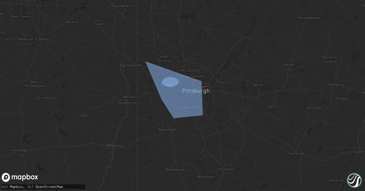 Hail map in Carnegie, PA on November 20, 2024