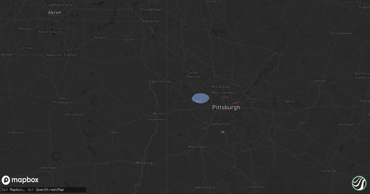 Hail map in Clinton, PA on November 20, 2024