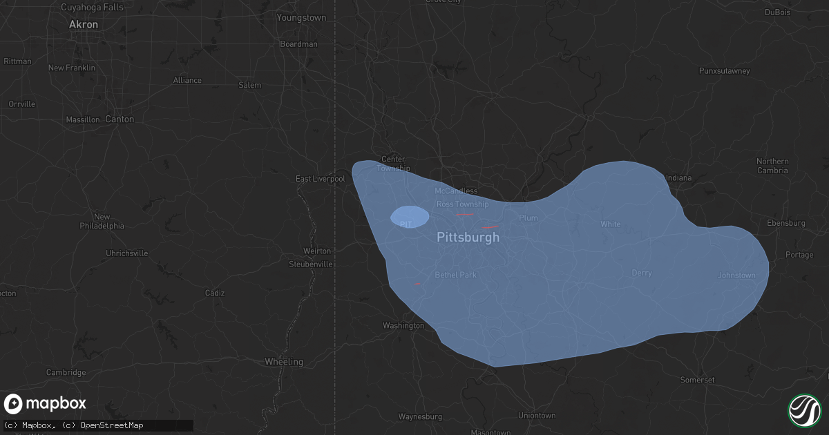 Hail map in Coraopolis, PA on November 20, 2024