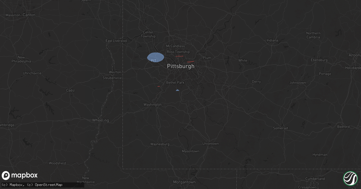 Hail map in Finleyville, PA on November 20, 2024