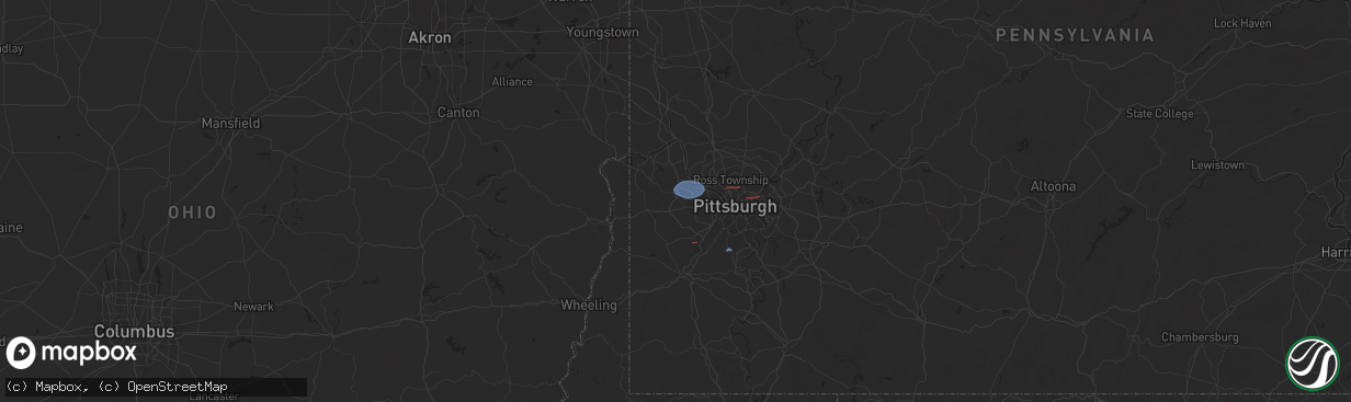 Hail map in Imperial, PA on November 20, 2024