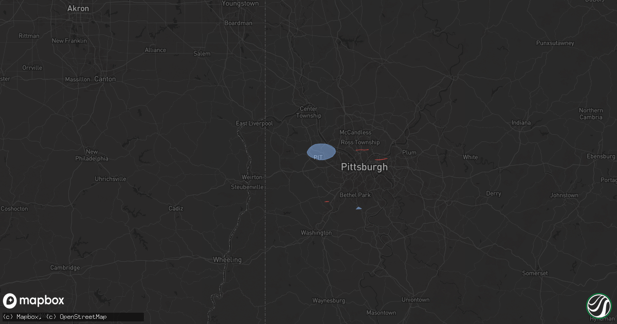 Hail map in Imperial, PA on November 20, 2024