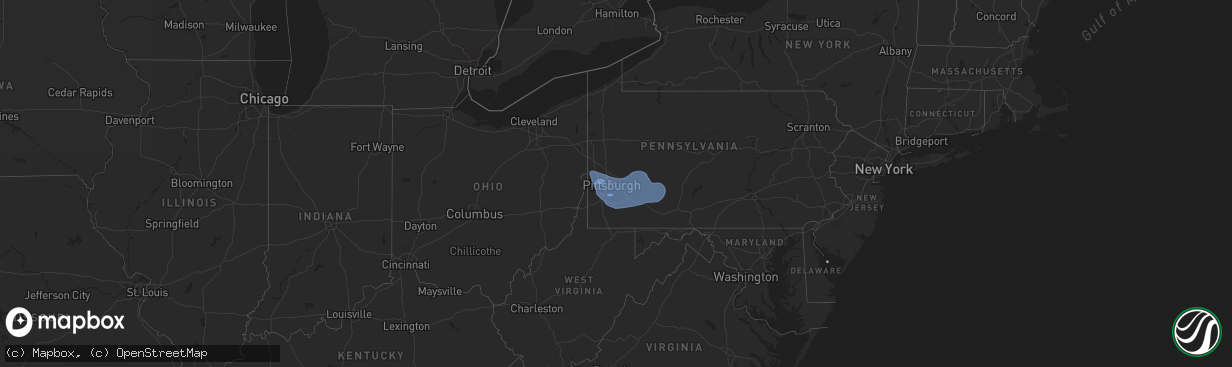 Hail map on November 20, 2024