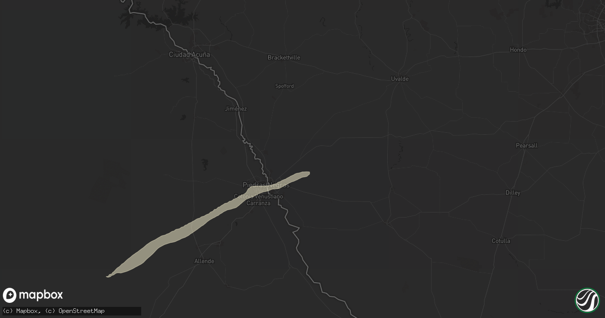 Hail map in Eagle Pass, TX on November 20, 2025