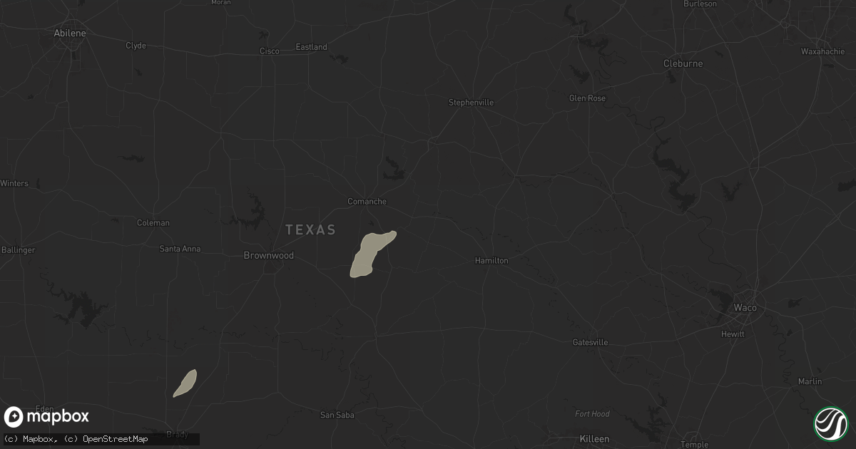 Hail map in Gustine, TX on November 20, 2025
