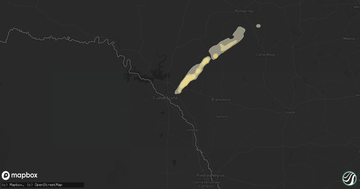 Hail map in Laughlin Afb, TX on November 20, 2025