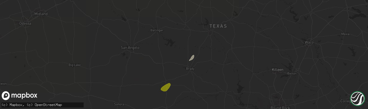 Hail map in Lohn, TX on November 20, 2025