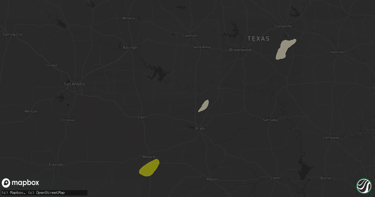 Hail map in Lohn, TX on November 20, 2025