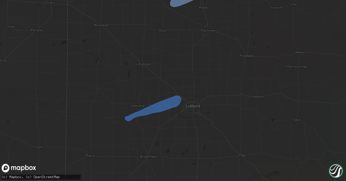 Hail map in Shallowater, TX on November 20, 2025