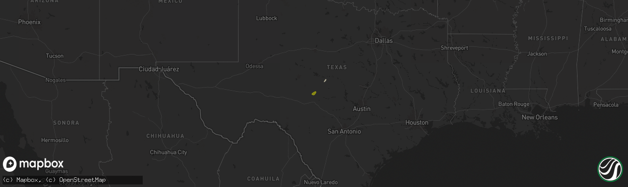 Hail map on November 20, 2025