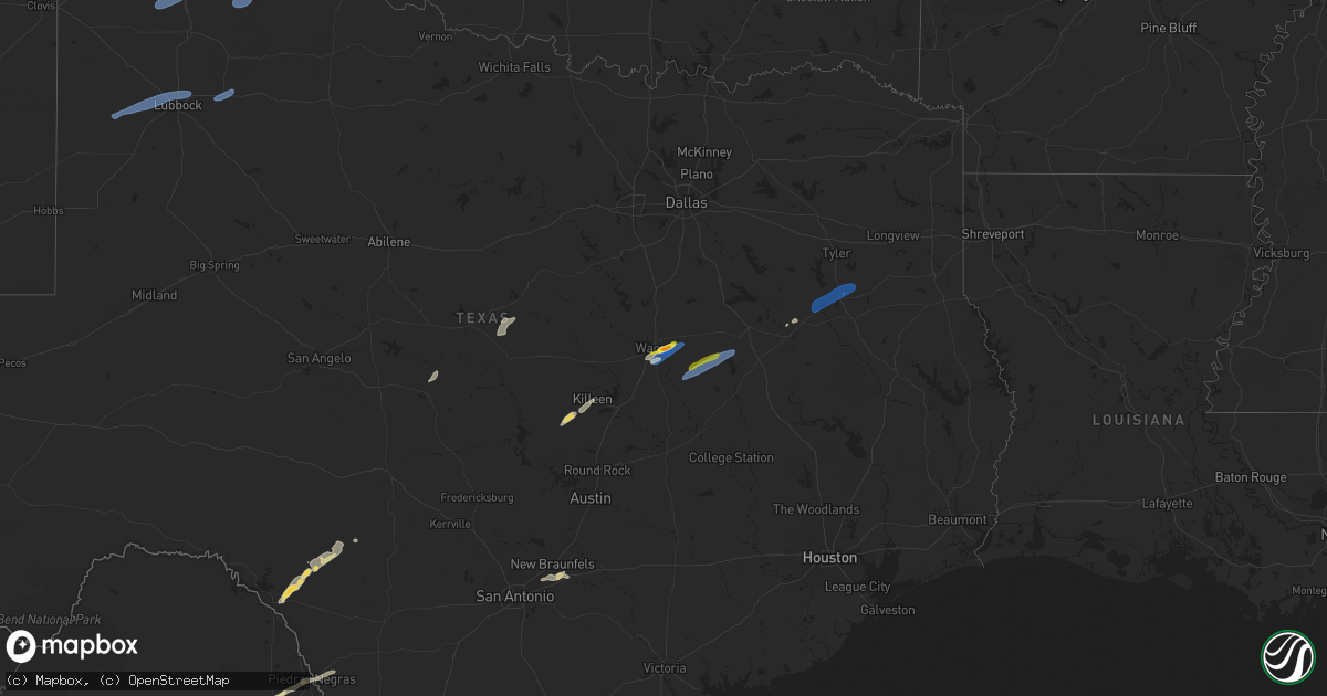Hail map on November 20, 2025