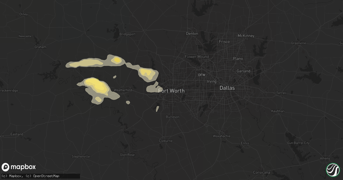 Hail map in Fort Worth, TX on November 21, 2013