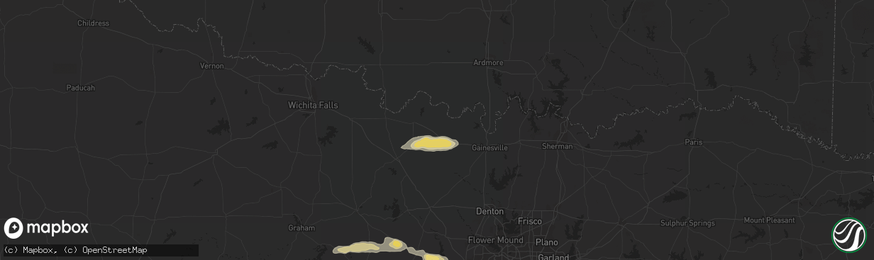 Hail map in Saint Jo, TX on November 21, 2013