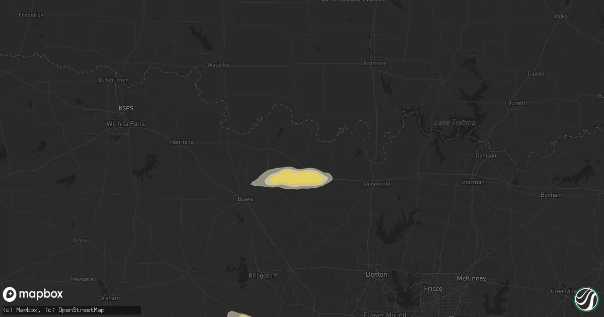 Hail map in Saint Jo, TX on November 21, 2013