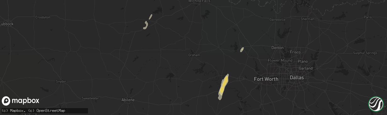 Hail map in Millsap, TX on November 21, 2014